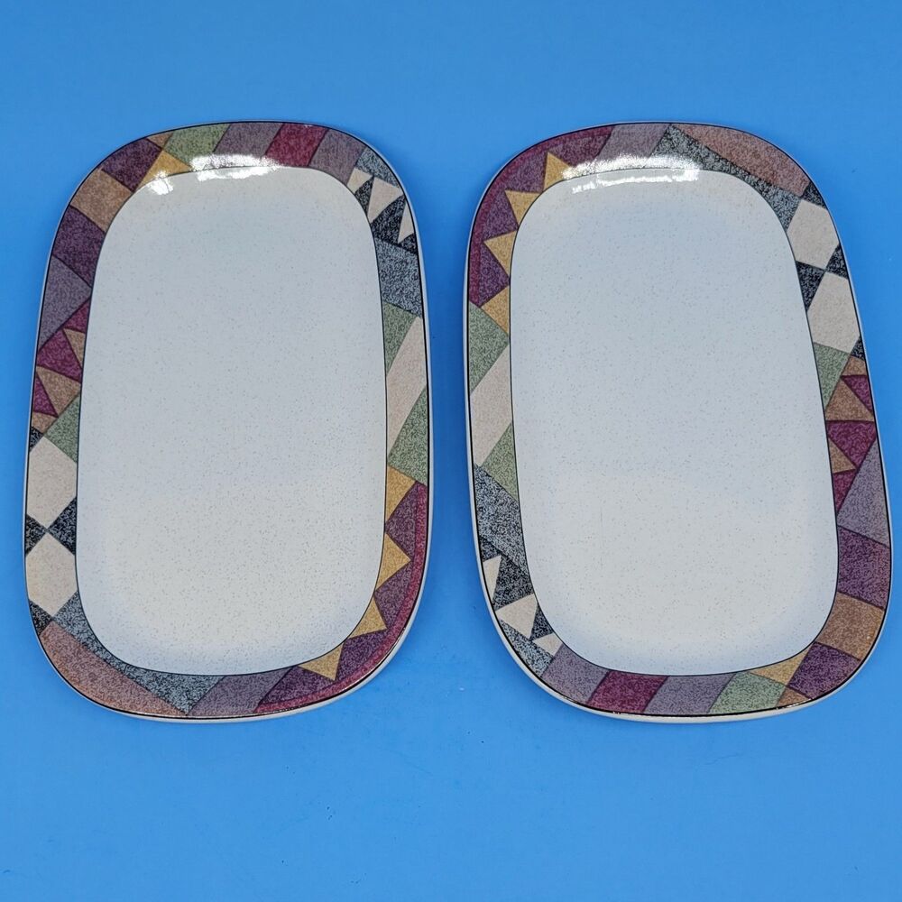 Studio Nova Palm Desert Relish Butter Tray Aztec Geometric Set of 2